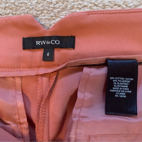 RW&CO Pink Ankle Pant With Invisible Side Zipper Closure - Picture 3 of 4